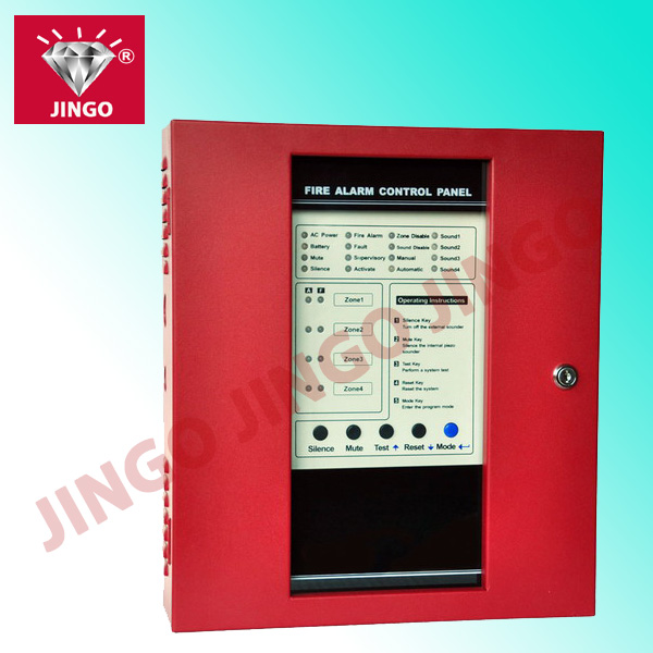 Quality DC24V 4 zones conventional fire security alarm systems control panel wholesale
