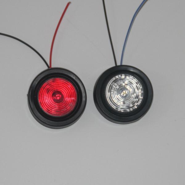 Quality 2 Inch Automotive LED Tail Lights Round Side Marker Clearance 12 Month Warranty wholesale