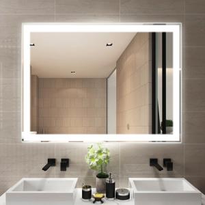 1650lm Dimmable Backlit Bathroom Mirror 22W 700mm Touch Sensor
