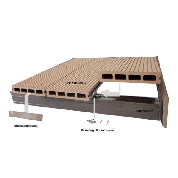 WPC Tongue And Groove Composite Decking For Playground With Sanding Surface