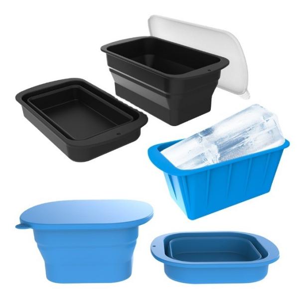 Sustainable Collapsible Ice Cube Tray Extra Large Reusable Silicone Ice Block