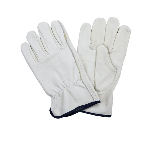 LC10990 Rough Rider Cowhide Leather Classic Driver Gloves with Elastic Back Gold Made