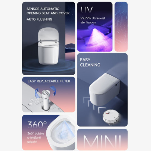 Bathroom Bidet Smart Toilet With Adjustable Temperature And UV Sterilization