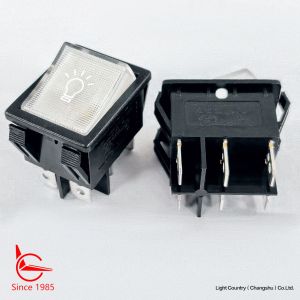 Good Quality White Light ON-OFF Rocker Switch for PLC Control Panel, 32*25mm,