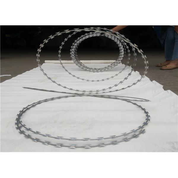 Quality Single Strand Type Barbed Stainless Steel Razor Wire durable Surface Treatment wholesale