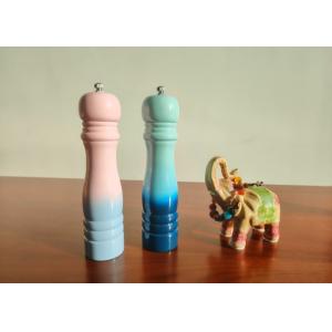 Rubber Wood Salt / Spices / Pepper Grinder Colorful Style