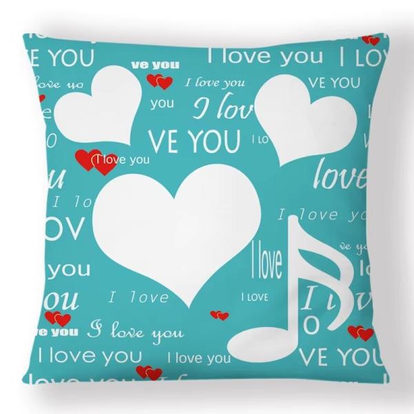 Sublimation Textiles DIY I Love You Pillow Case Wholesale Sublimation Pillow
