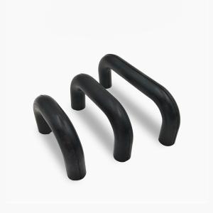 Rubber Small Black Industrial Cabinet Pulls Internal Thread Type