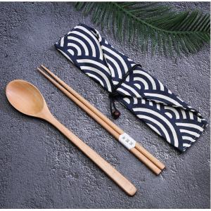Japanese Style Reusable Wooden Utensils Household Wooden Chopsticks And Spoon