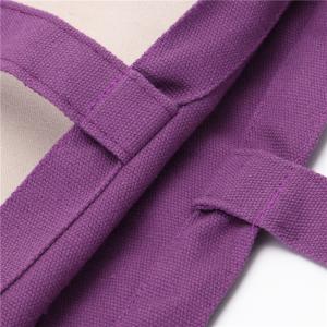 Full Color Purple Handle Printed 12oz Canva Tote Bag
