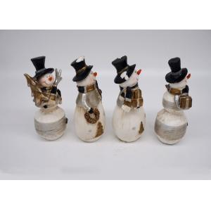 Christmas Snowman Polyresin Crafts Material Hand Made Logo Customized