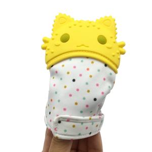 China BPA-Free Food-Grade Self-Soothing Unisex Baby Teether Toys Hypoallergenic Teething Mittens Glove Mitt for Boys and Girls on sale