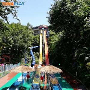 Outdoor Commercial Rainbow Water Slide with Multi-Slide Configuration and OEM