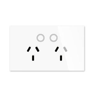 Cheap Smart Home Wifi Socket Us/Au Wifi Smart Phone Remote Control Switch Socket Wifi Wall Socket Double Wireless 802.1b/g/n for sale