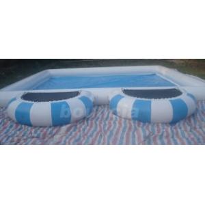 0.9mm PVC Tarpaulin Round Outdoor Inflatable Swimming Pool With Platform