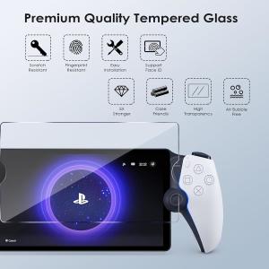 Bubble-Free Tempered Glass Screen Protector For PlayStation 5 Portal Handheld,