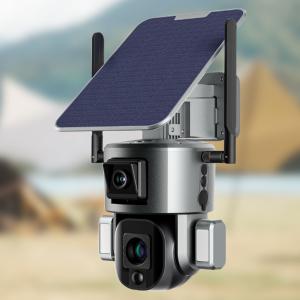 10X Optical Zoom Solar PTZ Camera Human Motion Tracking 20000mAh Battery 40M IR