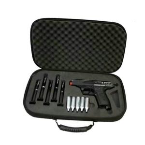 Black Gun Case Foam Insert Engraving 26X11X3cm Waterproof