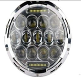 Jeep Wrangler 7 inch 75W headlight black/silver base For JK Headlamp wrangler