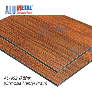 AA5005 Fire Rated Acp Sheets Decorative 1220mm Aluminium Composite Panel Wood
