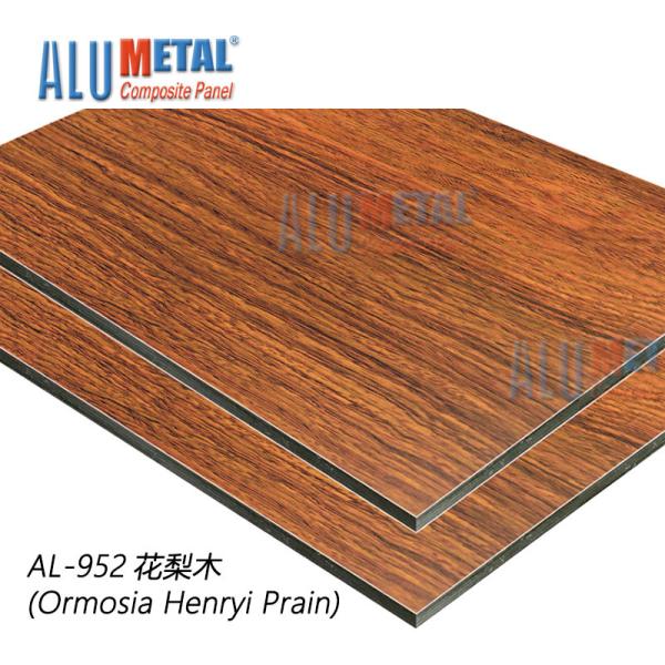 AA5005 Fire Rated Acp Sheets Decorative 1220mm Aluminium Composite Panel Wood