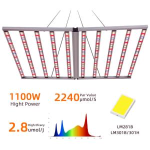 2240 μmol/m²/s PPFD 1100W UV IR LED Grow Light With Dimmable Foldable Full
