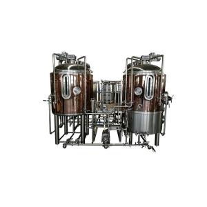 Cheap Red Copper Brewpub Equipment 500L Automatic Controlling With Electricity Heating for sale