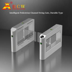 Cheap HCW Secure Automatic Turnstile Gate with 1100mm Channel Width, 6-Pair Infrared Anti-Pinch, and 180-Degree Swing Arm Rotation for sale