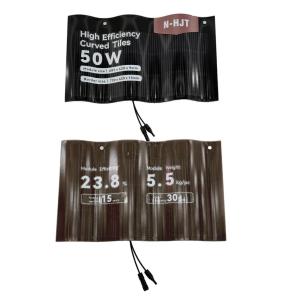 Solar Power System BIPV Hanergy Solar Shingles Hantile Curve Solar Roof Tile for Max. Powewr Temperature Coefficient -0.26 %