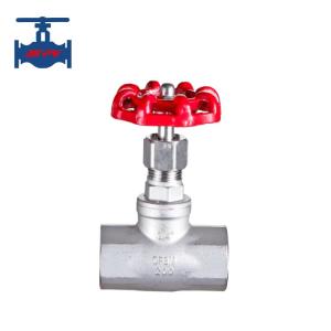 Cheap CF8 CF8M NPT Threaded Globe Valve Class 150 For Corrosive Medium Pipeline Use for sale