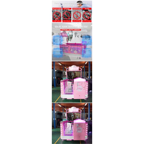 300W Amusement Game Machines , Coin Pusher Happy Stepping Pink Initial D Arcade Machine