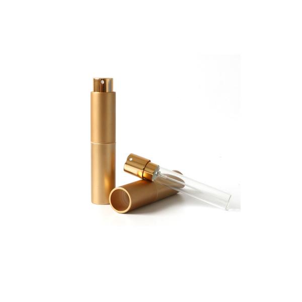 Custom 10ml mini refillable perfume atomiser small pocket gold fragrance spray