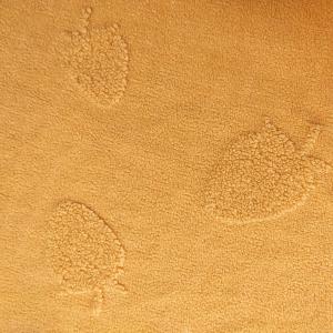 Warp Knitted Sherpa Fleece Fabric 100% Polyester Yellow Jacquard For Garment