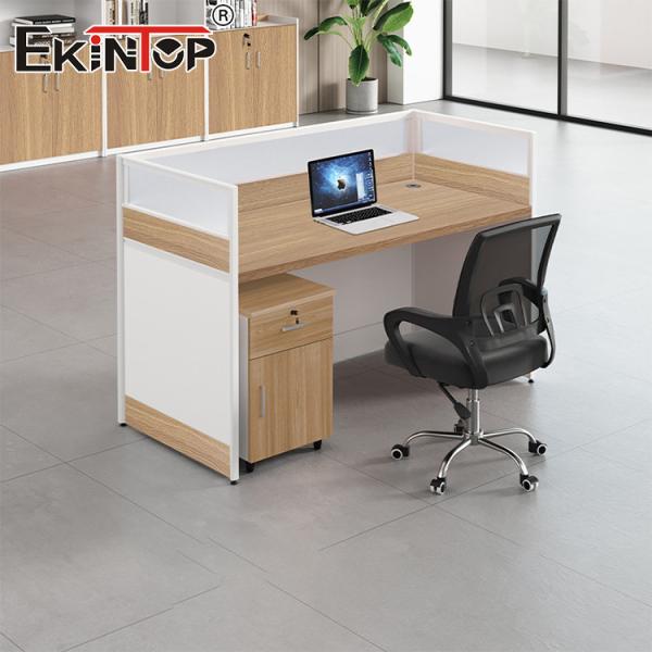 Quality Walnut Employee Office Desk With Partition Small Desk Table wholesale