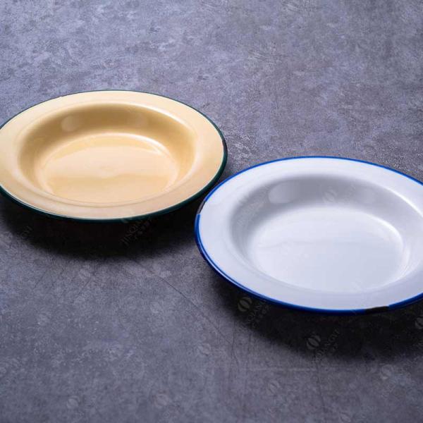 18Pc Enamel Ceramic Dinnerware Sets