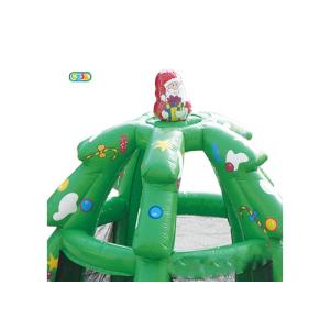 Inflatable Christmas Bounce Castle Santa Claus Bounce Easy To Carry