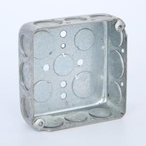Square Steel Conduit Box Thick 1.60mm Fix With Screws 1-1/2" 2-1/8" Depth
