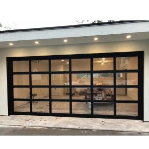 Cheap Modern Aluminum Alloy Roll Up Frosted Glass Water Tightness Class 3 Transparent Sectional Garage Door Customized for sale