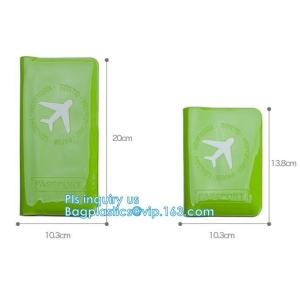 shinny promotion PVC Passport cover or Passport Case, PU and PVC grid card