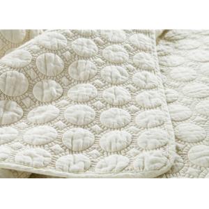 100% Cotton Circle Embroidered Full Size Quilt Sets 3 Pcs With Logo Customized