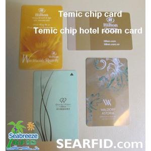 Temic chip card, Temic chip hotel room card, Access control card, Encrypted chip