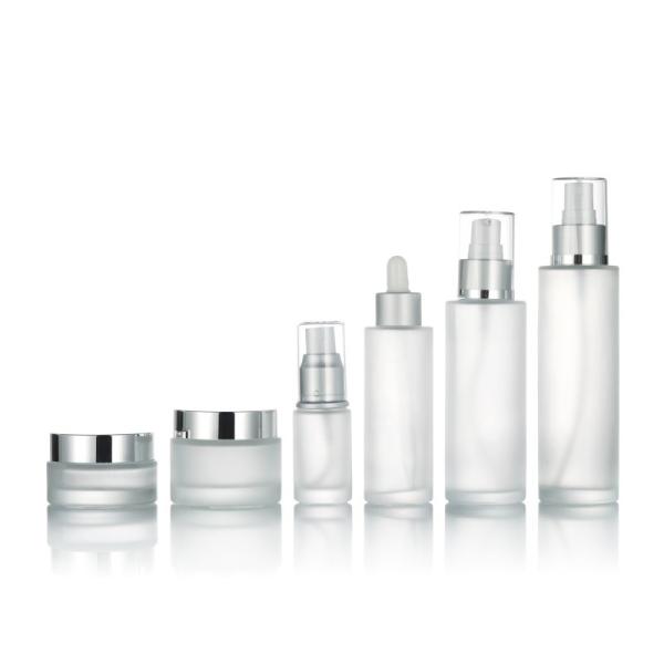 80ml Cosmetic Packaging Containers Face Cream Glass Bottle Set With Dropper