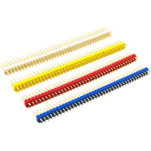 Colored 2x40P 40Pin 2.54mm 0.1" Straight Double Row Male Pin Header Strip