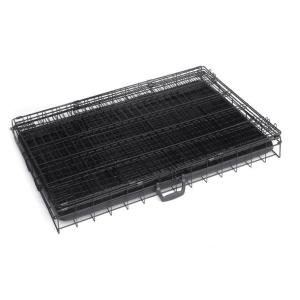 24'' Black Powder Coated Wire Mesh Small Size Dog Kennel with ABS Plastic Tray