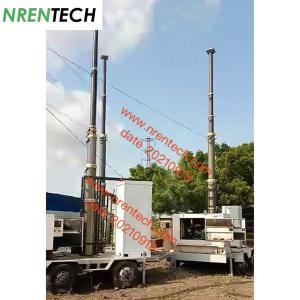 15m telescoping mast 350kg payloads for integrated telecom tower trailer