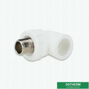 Cheap White Polypropylene Pipe Fittings 90°Male Threaded Elbow Ppr Water Pipe Heat Preservation for sale