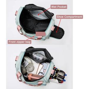 Medium Lightweight Waterproof Fodable Duffel Travel Bag With Shoe Compartment /