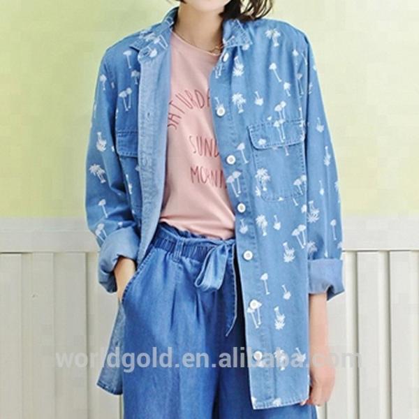 Quality 100% Cotton Casual Long Sleeves Oversize Washed T Shirt With Count Tree Printed wholesale