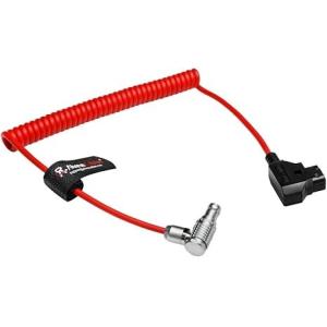 Cheap Alvin's Cables Right Angle 2 Pin Male to D-Tap Power Coiled Cable for Teradek SmallHD Z-CAM Blackmagic Pyxis, Ultra Soft for sale