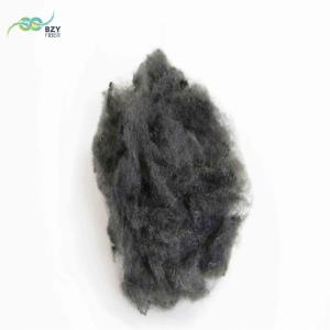 6D Hollow Recycled Polyester Staple Fiber Non siliconized Gray Black PSF